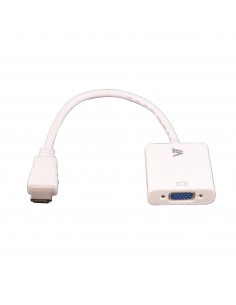 V7 Adaptateur vidéo HDMI mâle vers VGA femelle, blanc