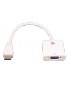 V7 Adaptateur vidéo HDMI mâle vers VGA femelle, blanc 2
