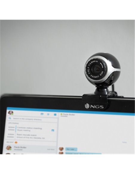 NGS Xpresscam300 webcam 8 MP 1920 x 1080 pixels USB 2.0 Noir, Argent