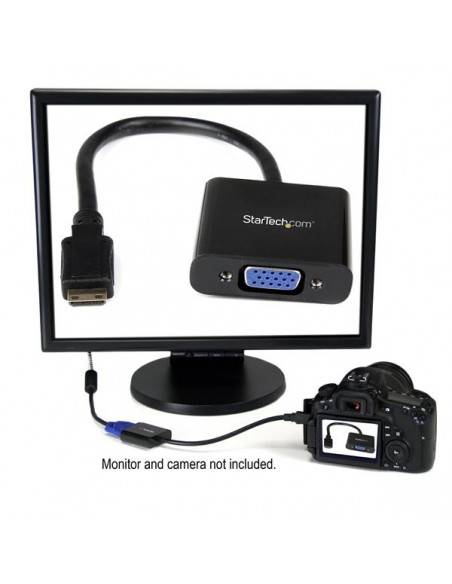 StarTech.com Adaptateur convertisseur Mini HDMI vers VGA pour caméra numérique à images fixes ou vidéo - 1920 x 1080