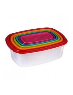 Boite plastique rectangle x6 colors
