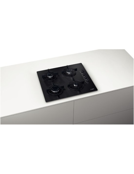 Bosch POP6B6B10 plaque Noir Intégré Gaz 4 zone(s)
