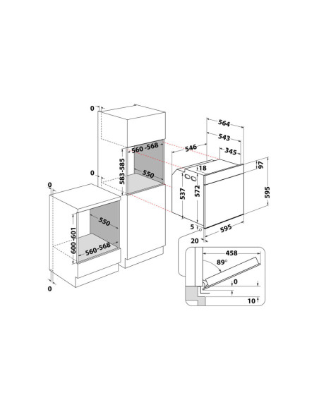 Whirlpool OAKZ9 156 P IX 73 L A Acier inoxydable
