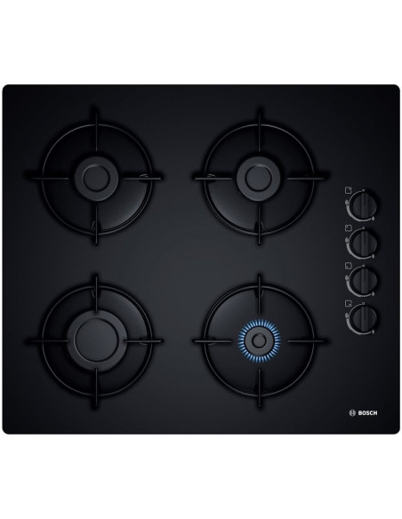 Bosch POP6B6B10 plaque Noir Intégré Gaz 4 zone(s)