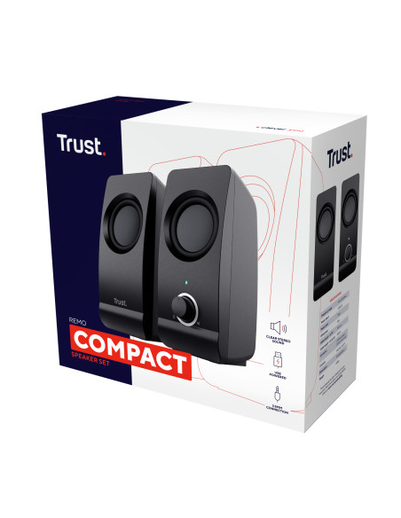 Trust Remo 2.0 haut-parleur 1-voie Noir Avec fil 8 W