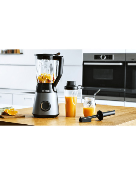 Bosch MMB6174S mixeur Robot mixer 1200 W Noir, Métallique, Transparent