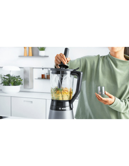 Bosch MMB6174S mixeur Robot mixer 1200 W Noir, Métallique, Transparent