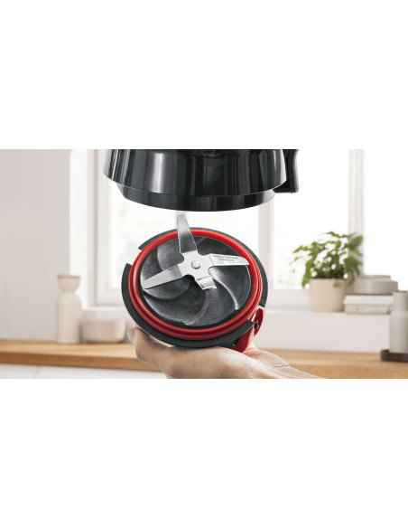 Bosch MMB6174S mixeur Robot mixer 1200 W Noir, Métallique, Transparent