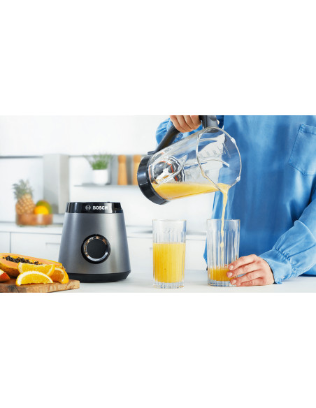 Bosch MMB6174S mixeur Robot mixer 1200 W Noir, Métallique, Transparent