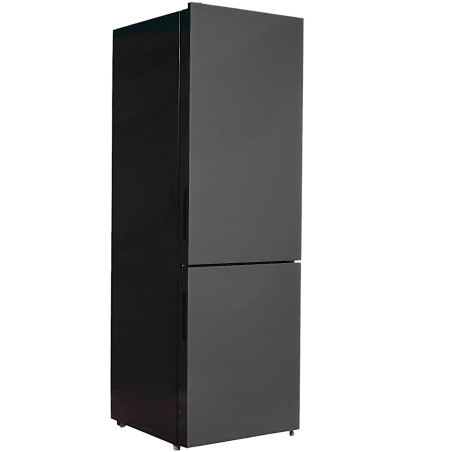 REFRIGERATEUR COMBINE NO FROST 330L VITREE NOIRE CLASSE E