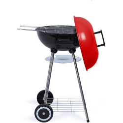 BARBECUE PIEDS CHARBON DIAM41CM H84CM 2ROULETTES 2