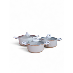 BATTERIE DE CUISINE 6PCS 3 FAITOUT 20-24-28 CM AVEC...