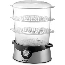 CUISEUR VAPEUR 800W 3 PLATEAUX EMPILABLES 9L