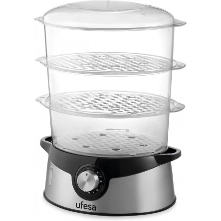 CUISEUR VAPEUR 800W 3 PLATEAUX EMPILABLES 9L