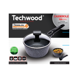 CASSEROLE 18CM POIGNEE DETACHABLE FONTE D ALU   COUVERCLE 2