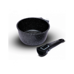 CASSEROLE 18CM POIGNEE DETACHABLE FONTE D ALU   COUVERCLE