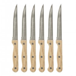 COUTEAU A STEAK BOIS X6