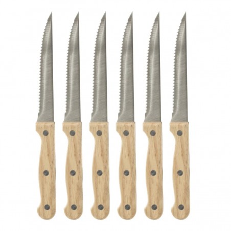 COUTEAU A STEAK BOIS X6