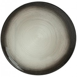 ASSIETTE DESSERT JEM NOIR ARGENT 21CM 2