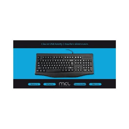 CLAVIER USB FILAIRE AZERTY TOUCHES SILENCIEUSES -