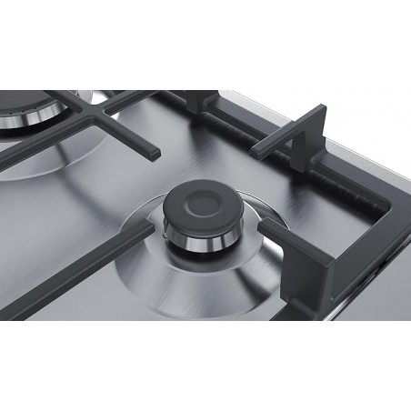 TABLE DE CUISSON 4 FEUX GAZ INOX GRILLE EN FONTE