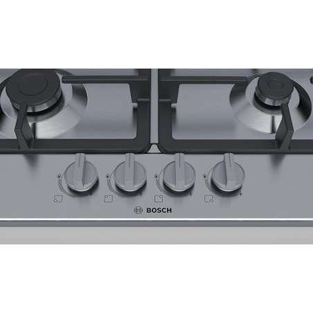 TABLE DE CUISSON 4 FEUX GAZ INOX GRILLE EN FONTE