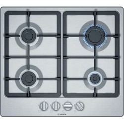 TABLE DE CUISSON 4 FEUX GAZ INOX GRILLE EN FONTE
