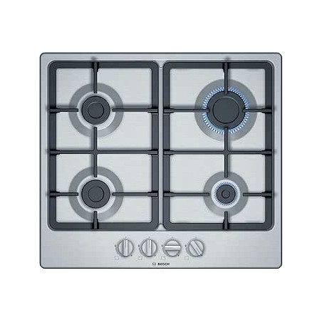 TABLE DE CUISSON 4 FEUX GAZ INOX GRILLE EN FONTE
