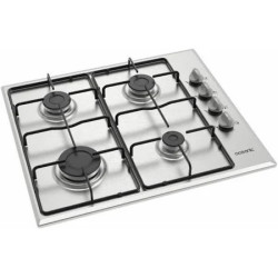 TABLE DE CUISSON 4 GAZ GRILLE EMAILLEES INOX